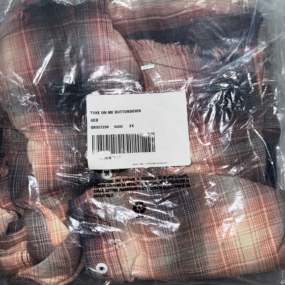 Free People, Take On Me Buttondown, Red, Size XS, NWT - Picture 6 of 6